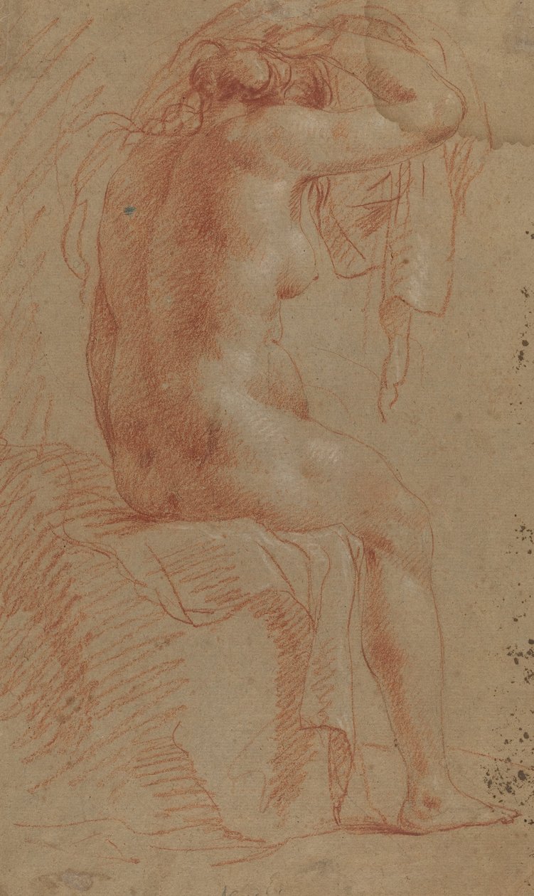 Nahá ženská postava [verso] od Italian 17th Century