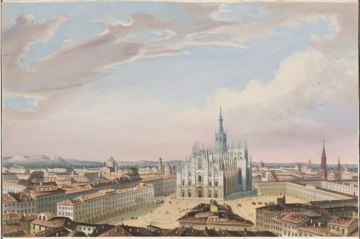 Milánská katedrála od Italian 19th Century