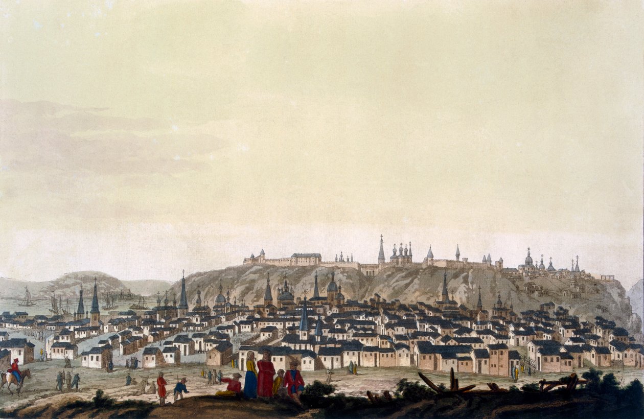 Město Tobolsk, Rusko, c.1820-30s od Italian School