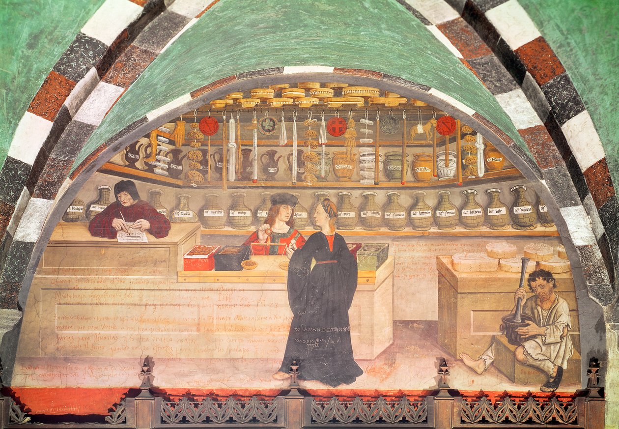 Interiér lékárny od Italian School
