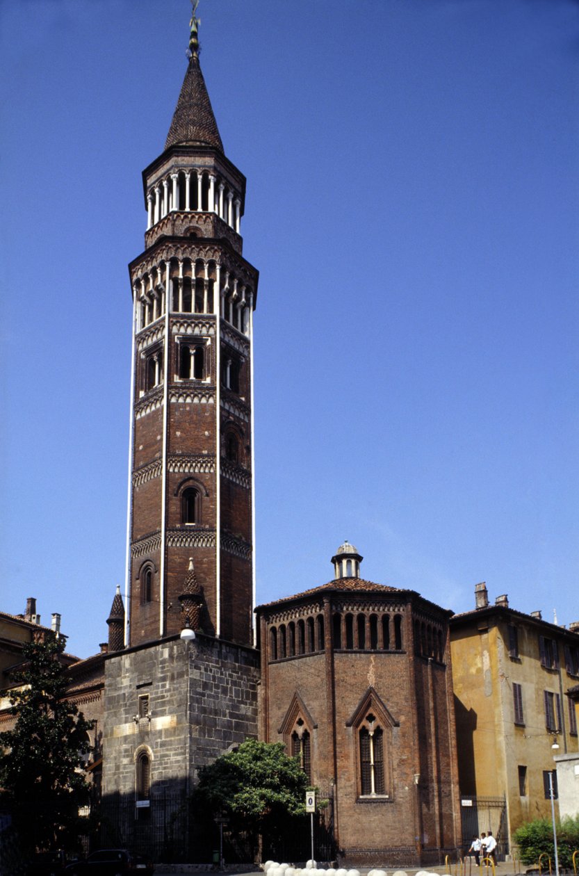 Milán: zvonice San Gottardo. od Italian School