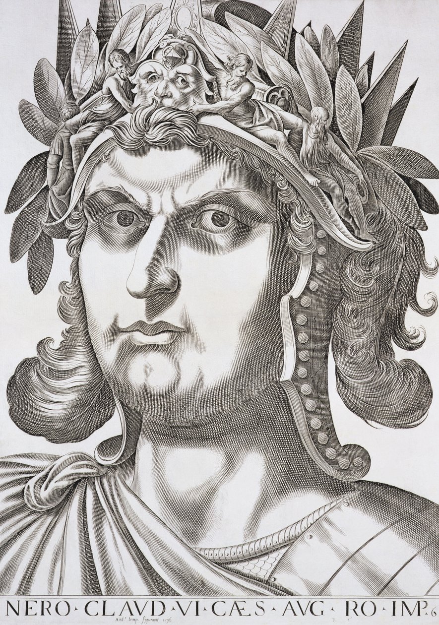 Nero Caesar (37-68 n. l.), 1596 od Italian School