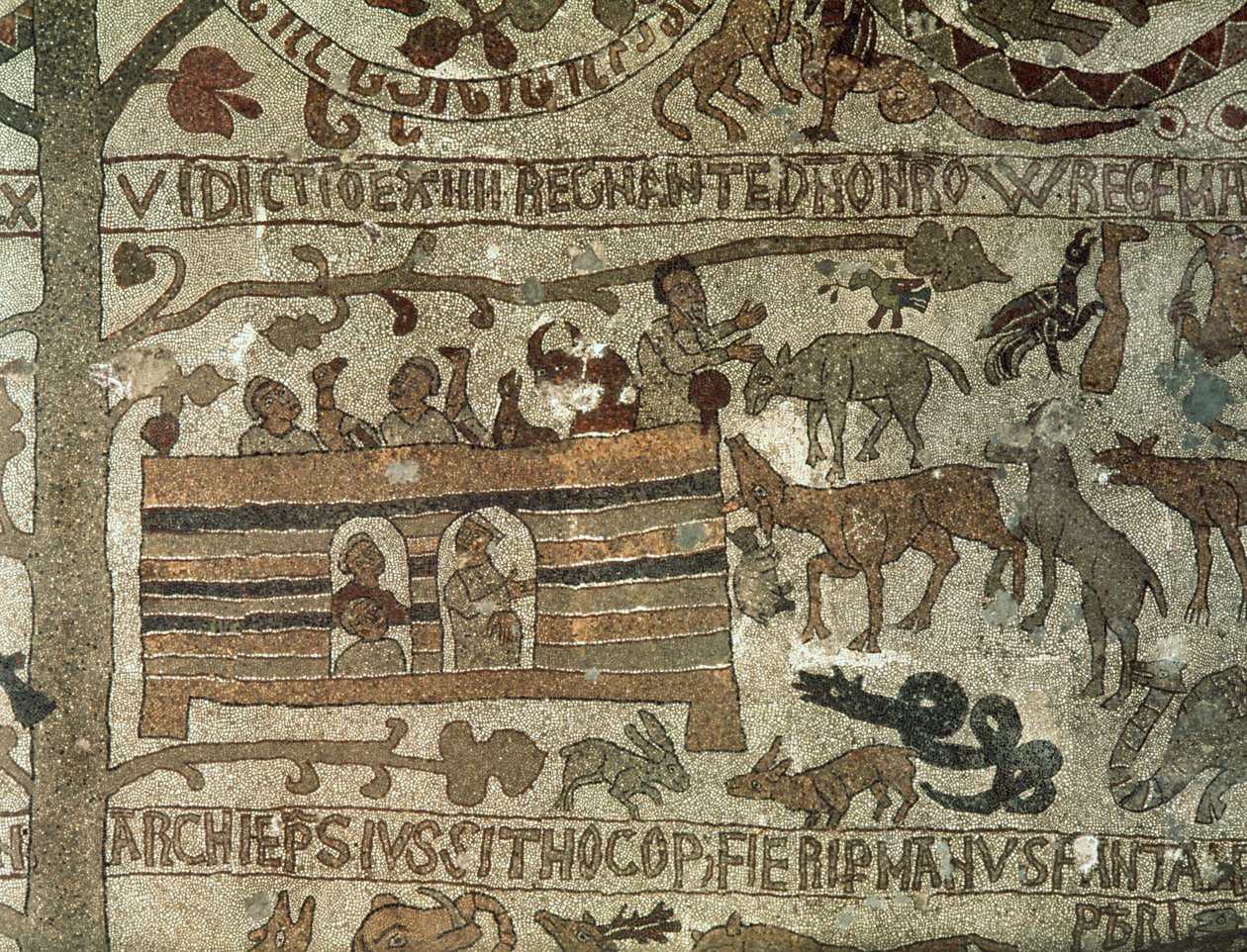 Noemova archa, 1166 (mozaika) od Italian School