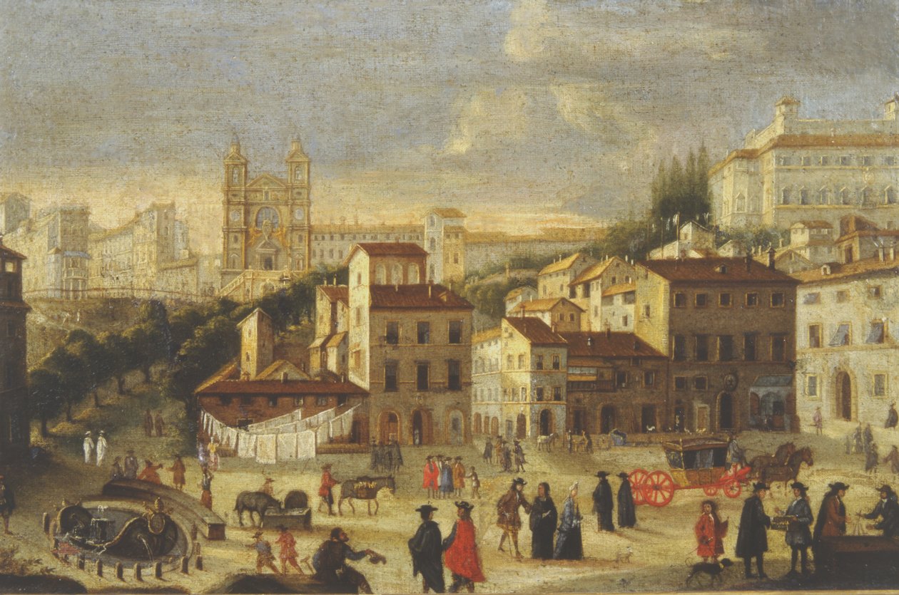 Piazza di Spagna a Trinita dei Monti od Italian School