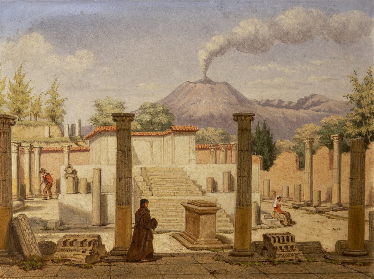 Pompeje, kolem roku 1840 od Italian School
