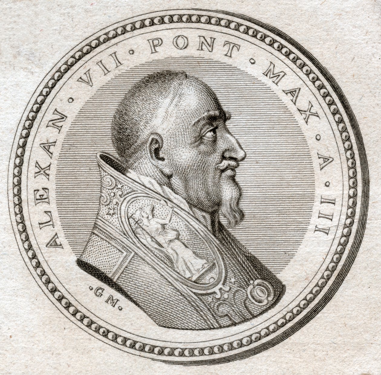 Papež Alexandr VII. (rytina od Italian School