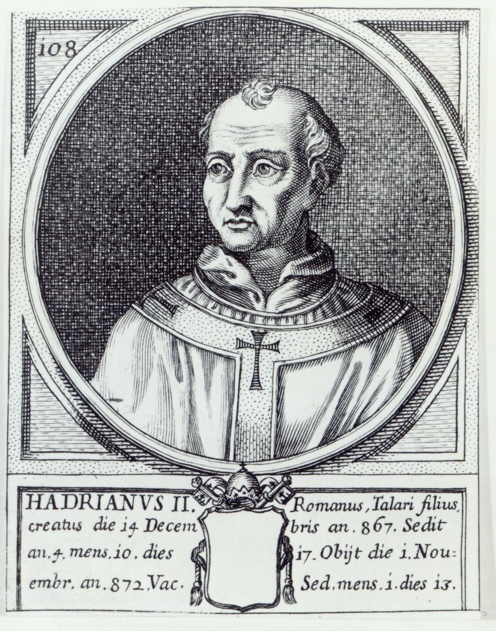 Papež Hadrián II od Italian School