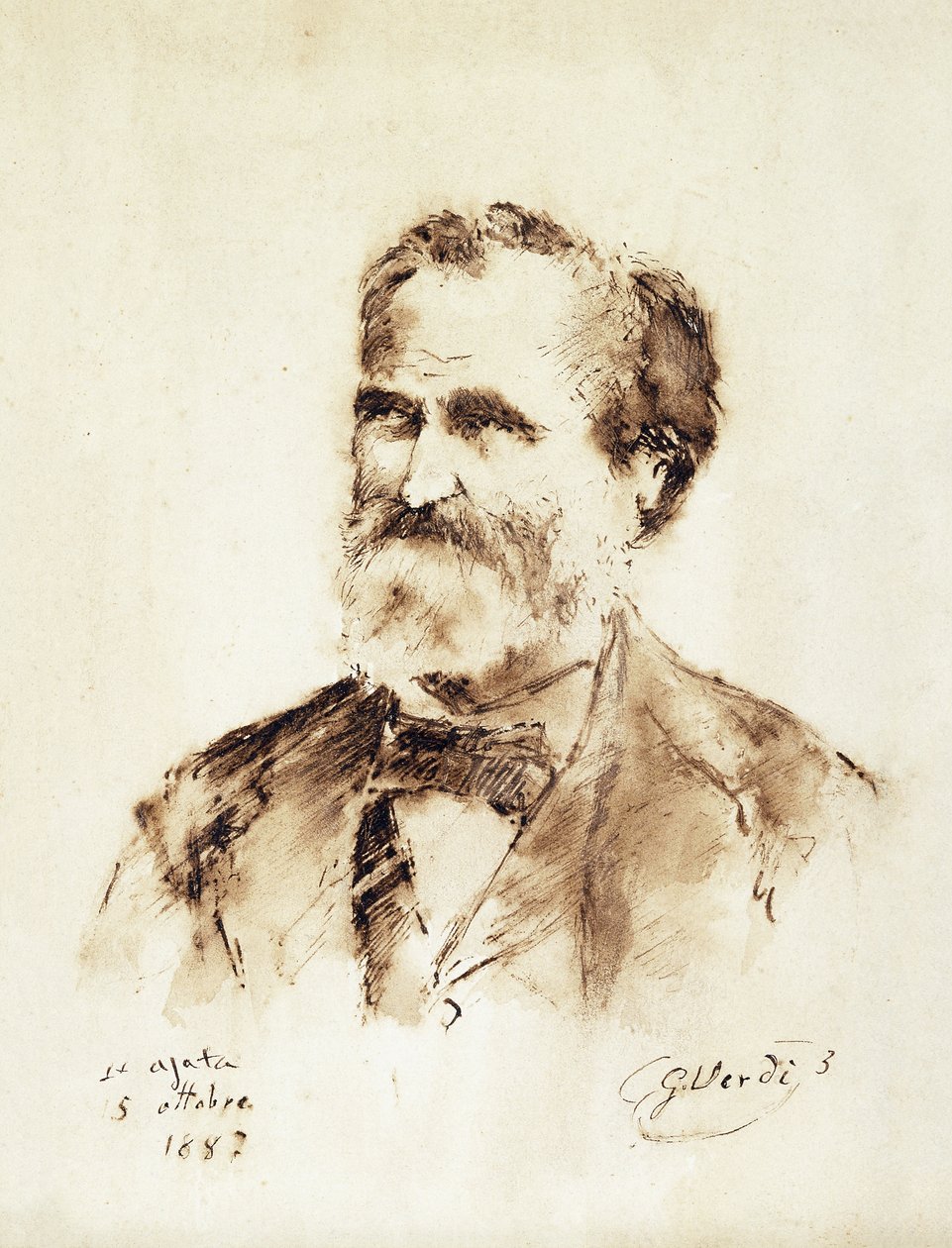 Portrét Giuseppe Verdiho od Italian School