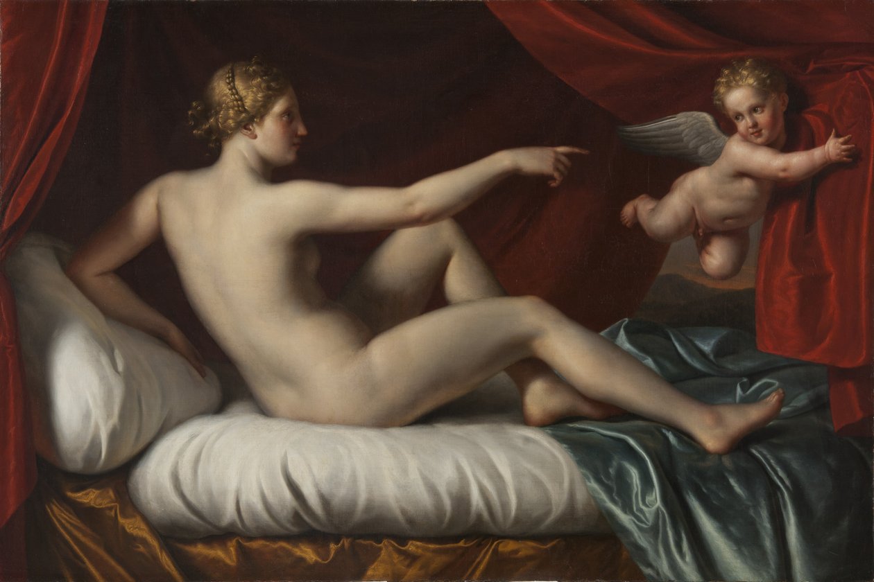 Venuše a Amor od Italian School