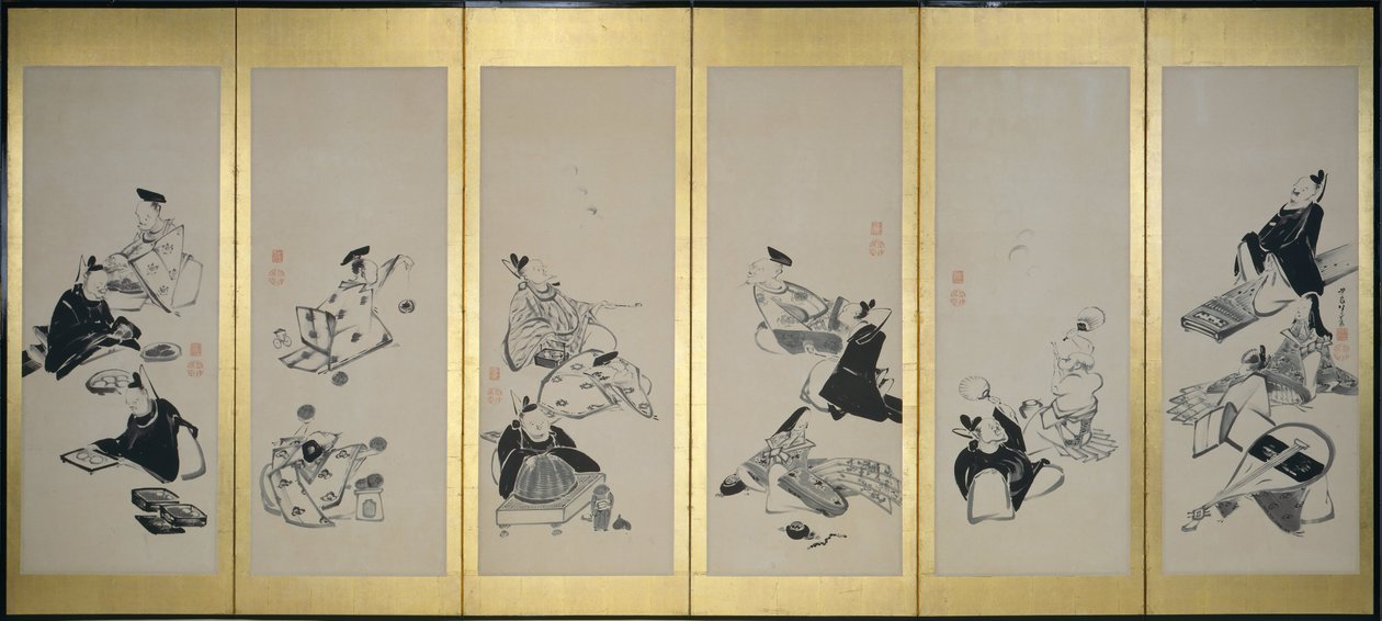 Třicet šest nesmrtelných básníků, 1798 od Ito Jakuchu