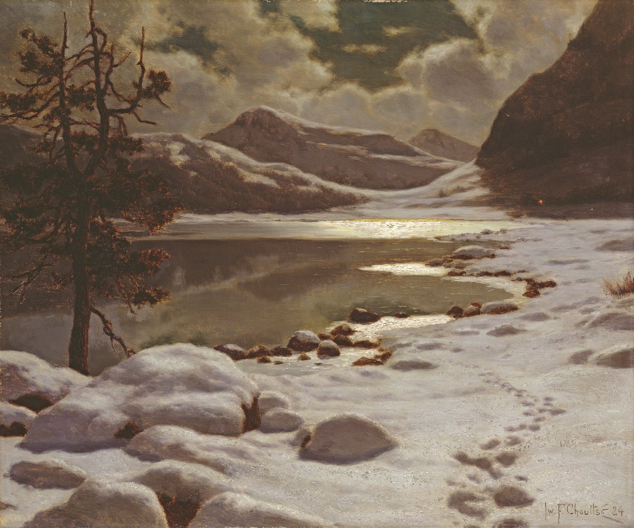 Měsíční svit v zimě od Ivan Fedorovich Choultse