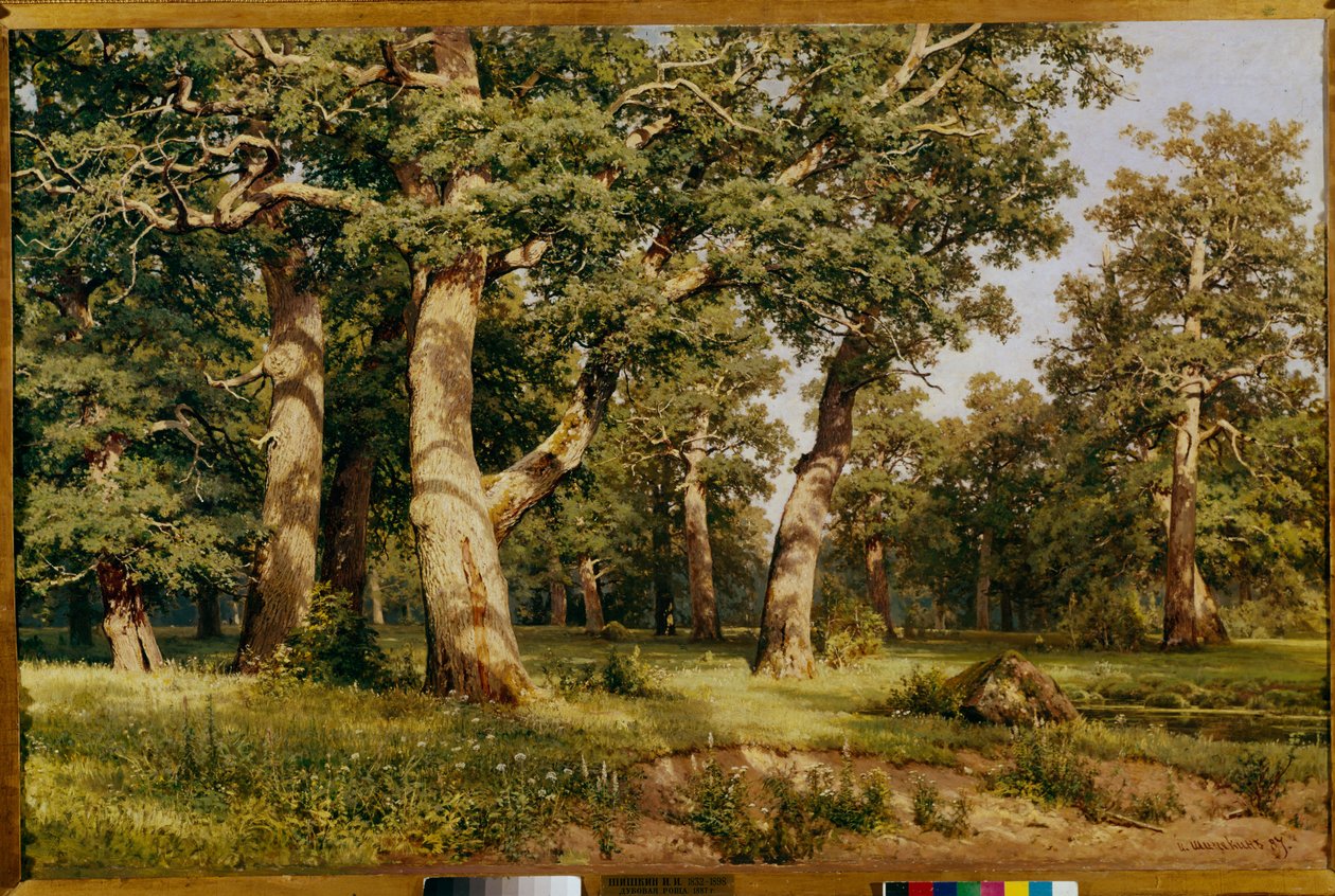 Dubový háj, 1887 od Ivan Ivanovich Shishkin