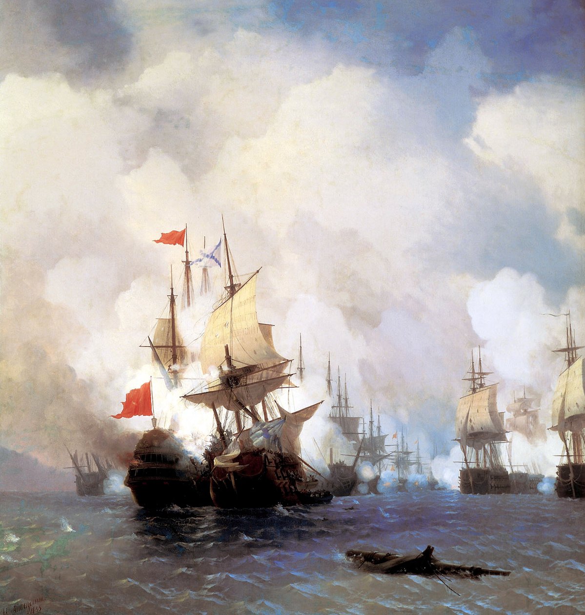 Bitva v Chioském průlivu, 1848 od Ivan Konstantinovich Aivazovsky