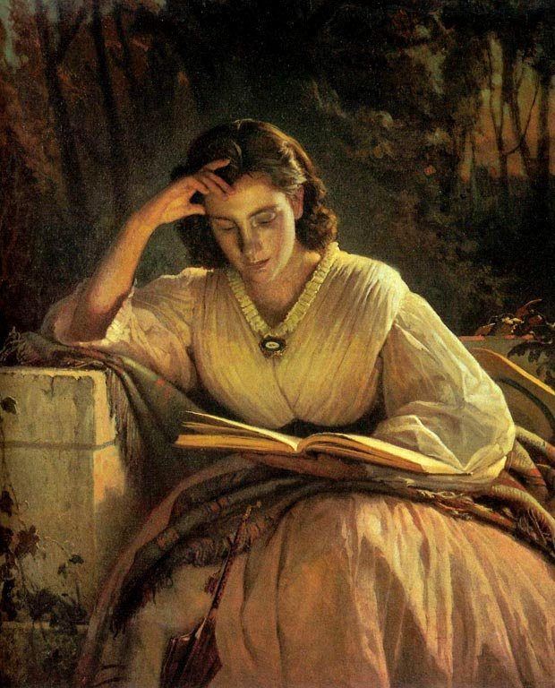 Čtení žena.n:. 1863.n od Ivan Nikolaevich Kramskoy