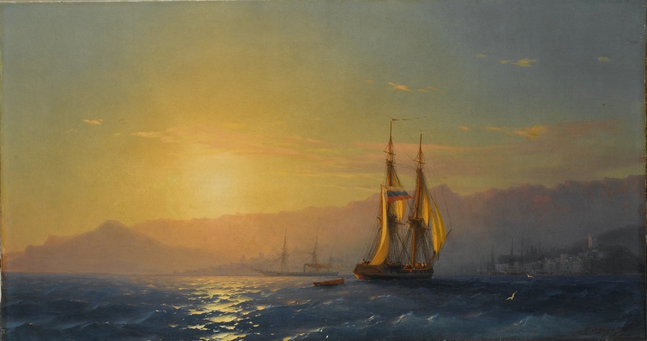 Rusky: "Západ slunce na moři" Západ slunce na moři od Ivan Aivazovsky
