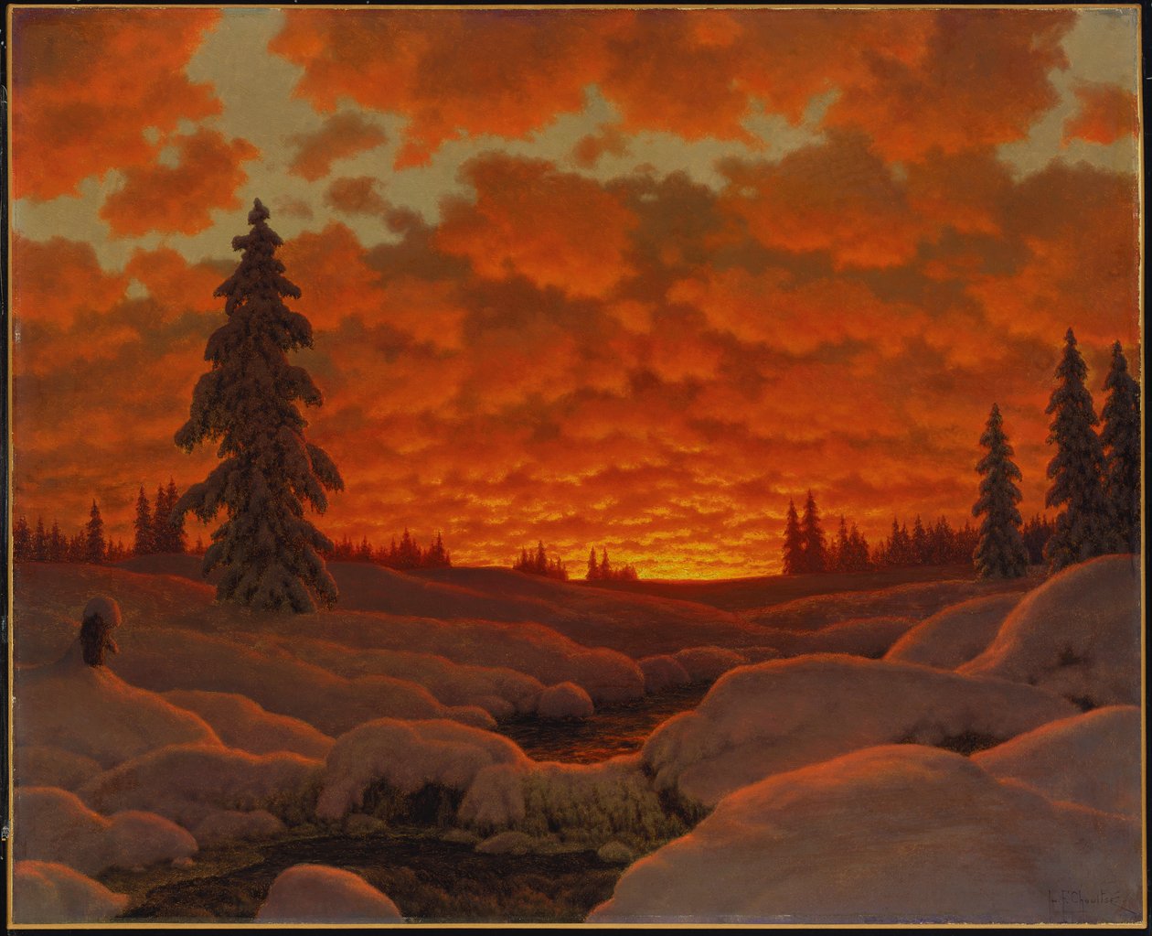Zimní krajina od Ivan Fedorovich Choultse