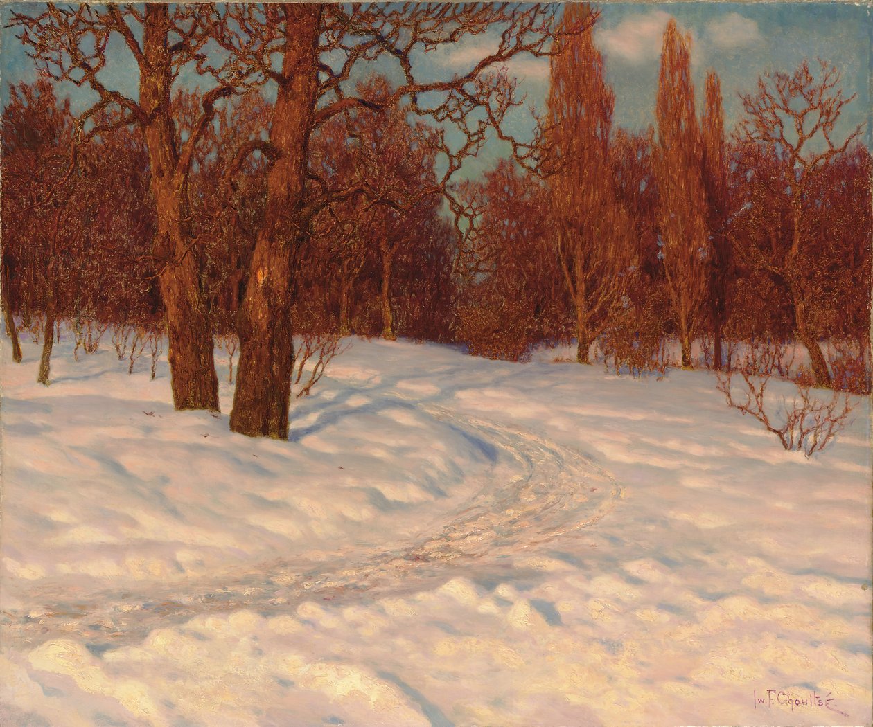 Zimní krajina za soumraku od Ivan Fedorovich Choultse