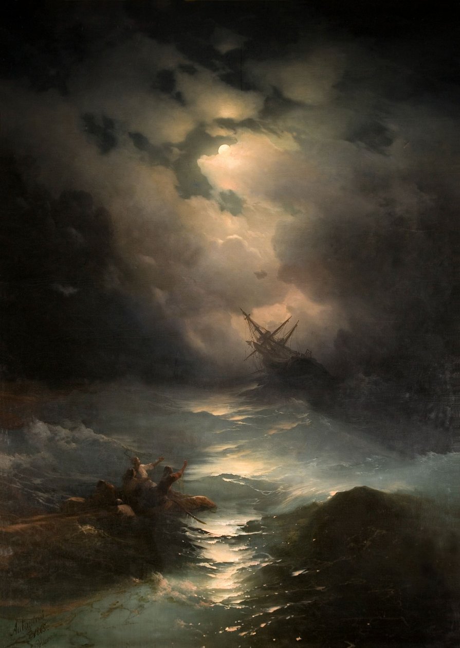 Severní mořská bouře, 1865 od Ivan Konstantinovich Aivazovsky