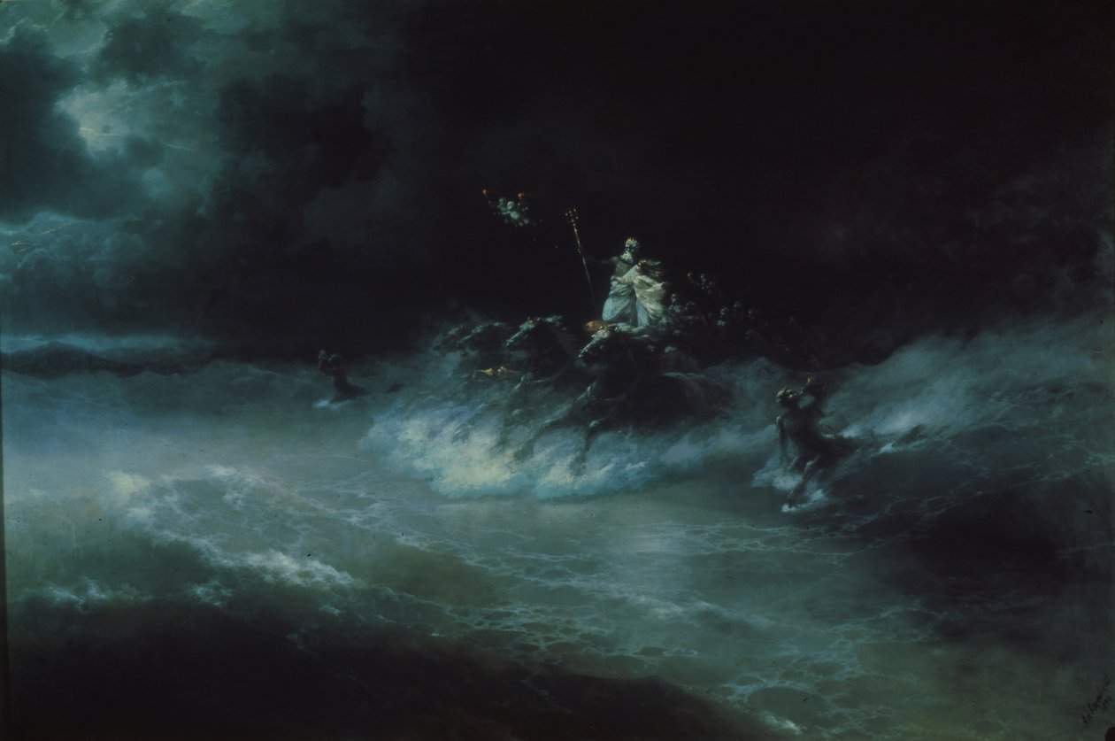 Poseidoni cestují po moři, 1894 od Ivan Konstantinovich Aivazovsky