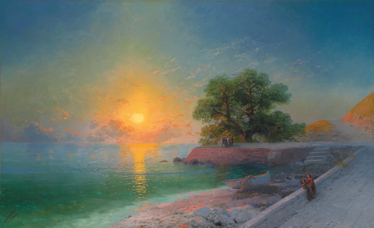Promenáda při západu slunce, 1869 od Ivan Konstantinovich Aivazovsky