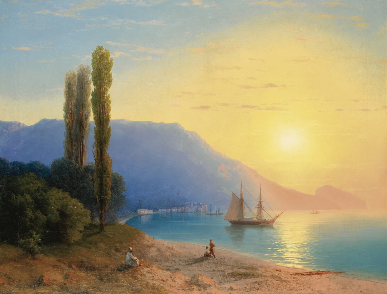 Západ slunce nad Jaltou od Ivan Konstantinovich Aivazovsky
