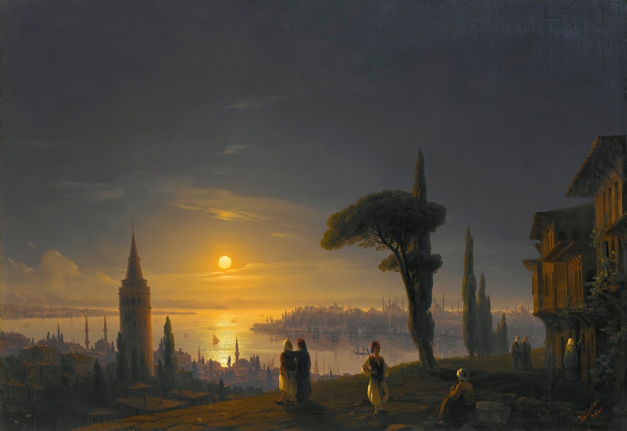 Galatská věž za měsíčního svitu, 1845. od Ivan Konstantinovich Aivazovsky