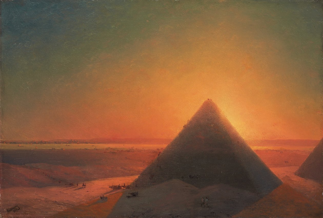 Velká pyramida v Gíze, 1878 od Ivan Konstantinovich Aivazovsky