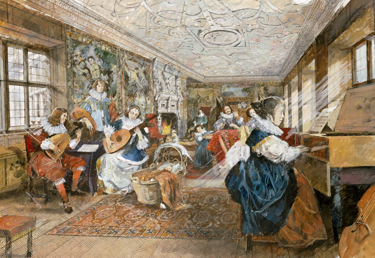 Kirby Hall, začátek 17. století, c1990-2010 od Ivan Lapper