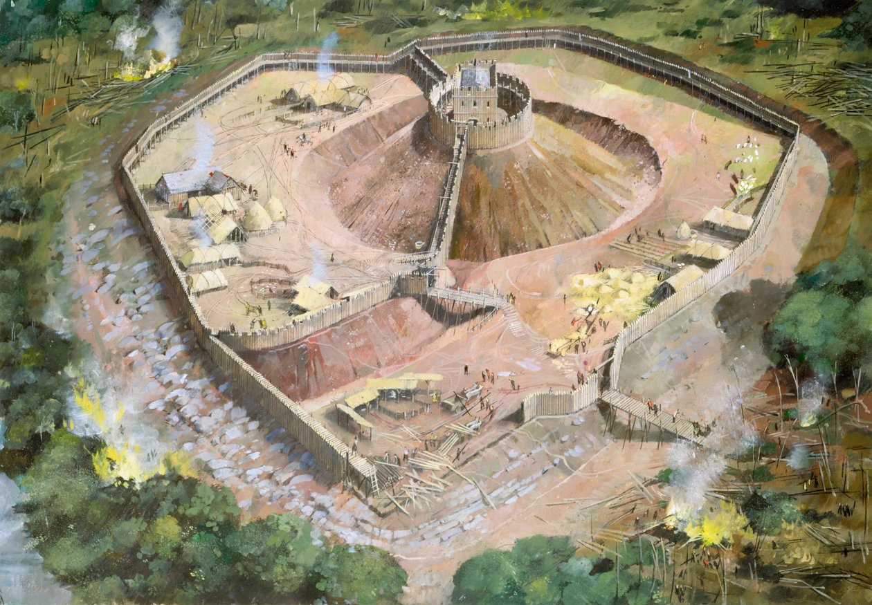 Hrad Pickering, 12. století, c1990-2010 od Ivan Lapper
