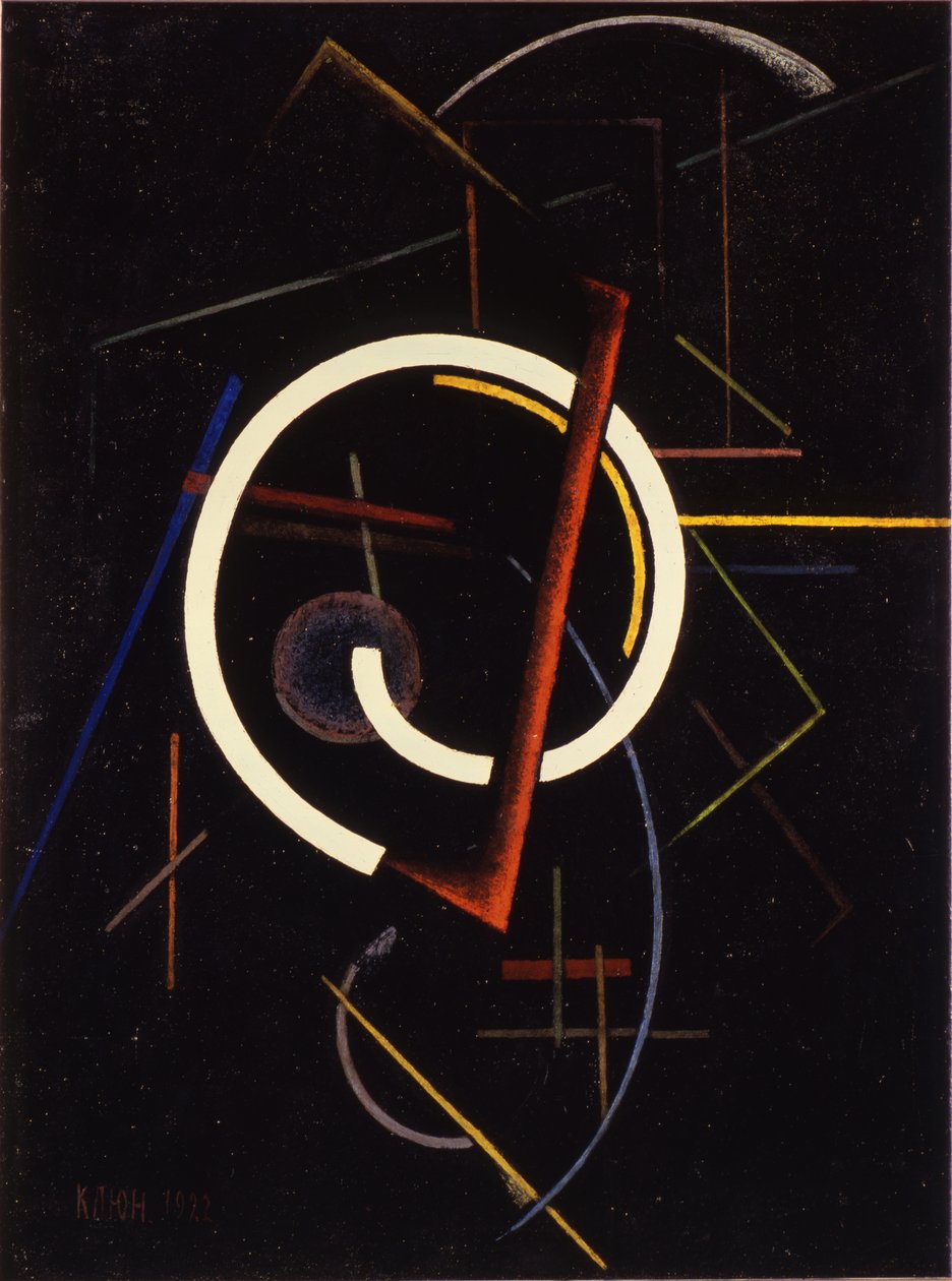 Lineární struktura, 1922 od Ivan Vassilyevich Klyun