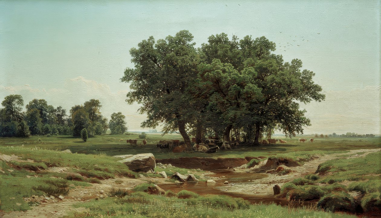 Mladé duby od Ivan Ivanovich Shishkin