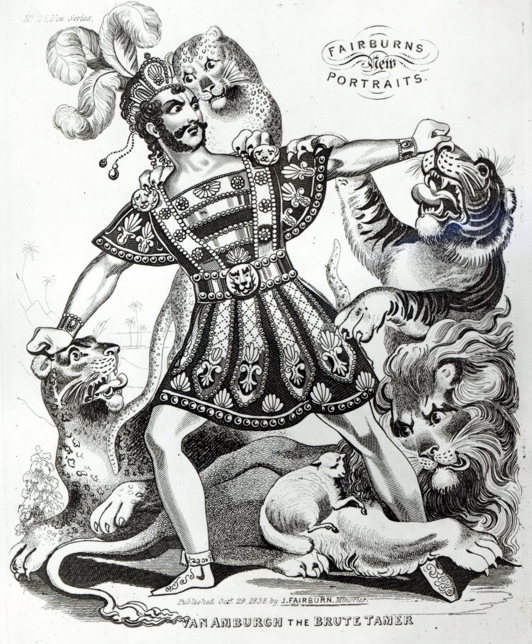 Van Amburgh krotitel brute, 1838 od J. Fairburn