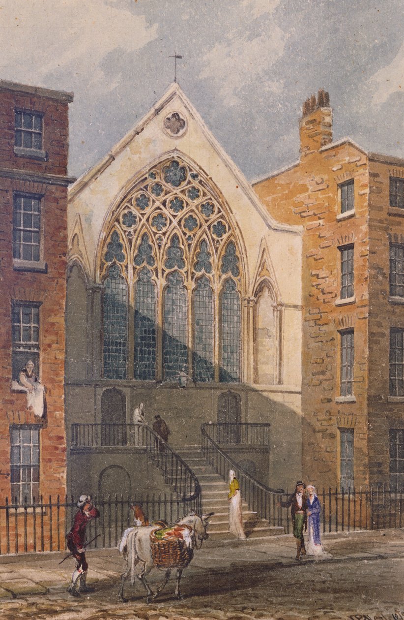 Pohled na Ely Chapel, 1815 od John Preston Neale