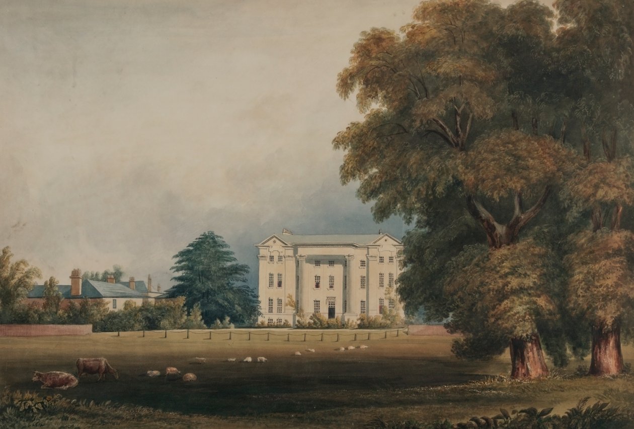Addiscombe College, 1831 (pero a inkoust a wc na papíře) od J. S. Phillips