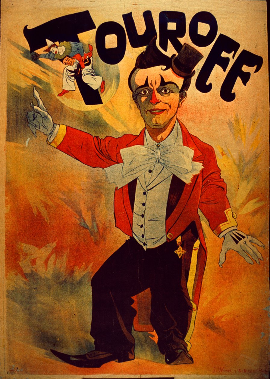 Touroff - francouzský cirkusový plakát, 1890 od J. Weiner