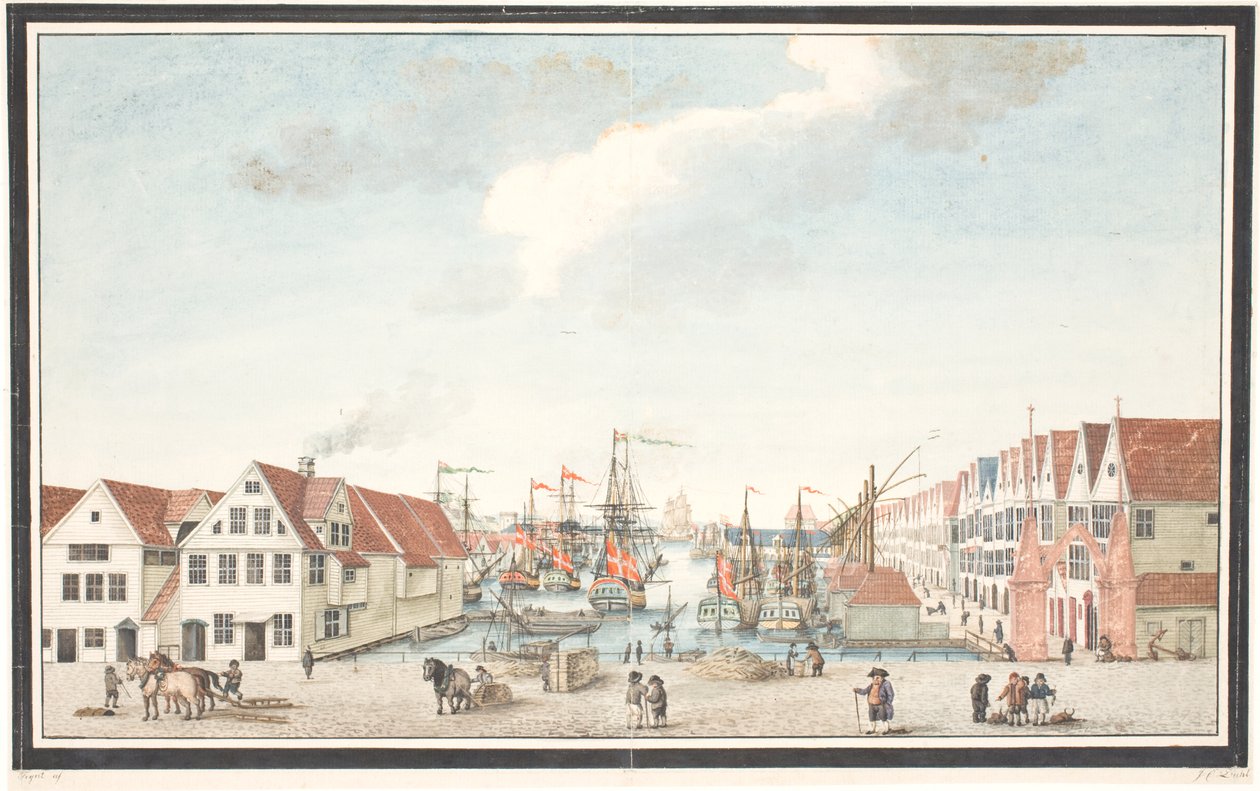 Pivovar v Bergenu od Johan Christian Dahl