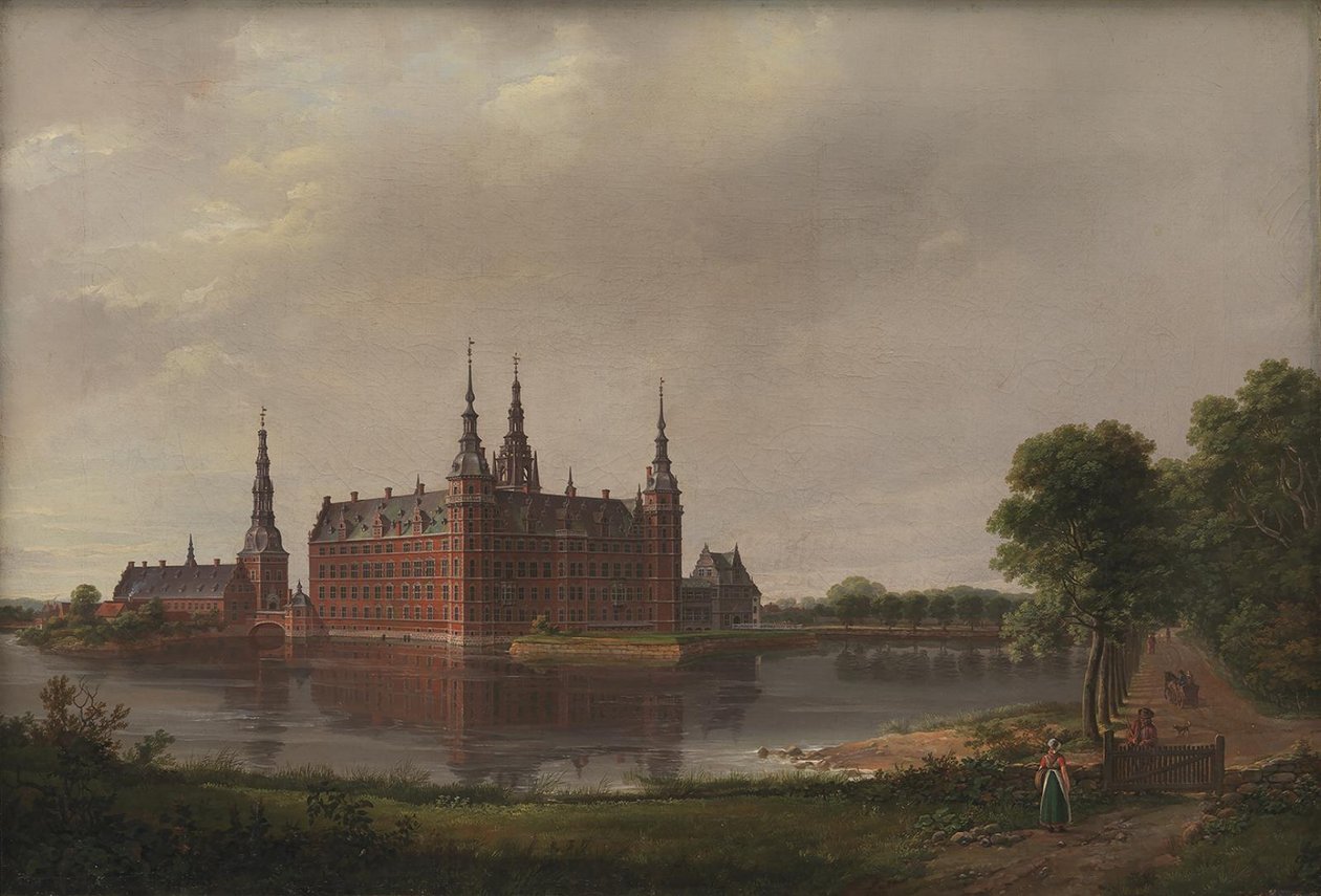 Zámek Frederiksborg od Johan Christian Dahl