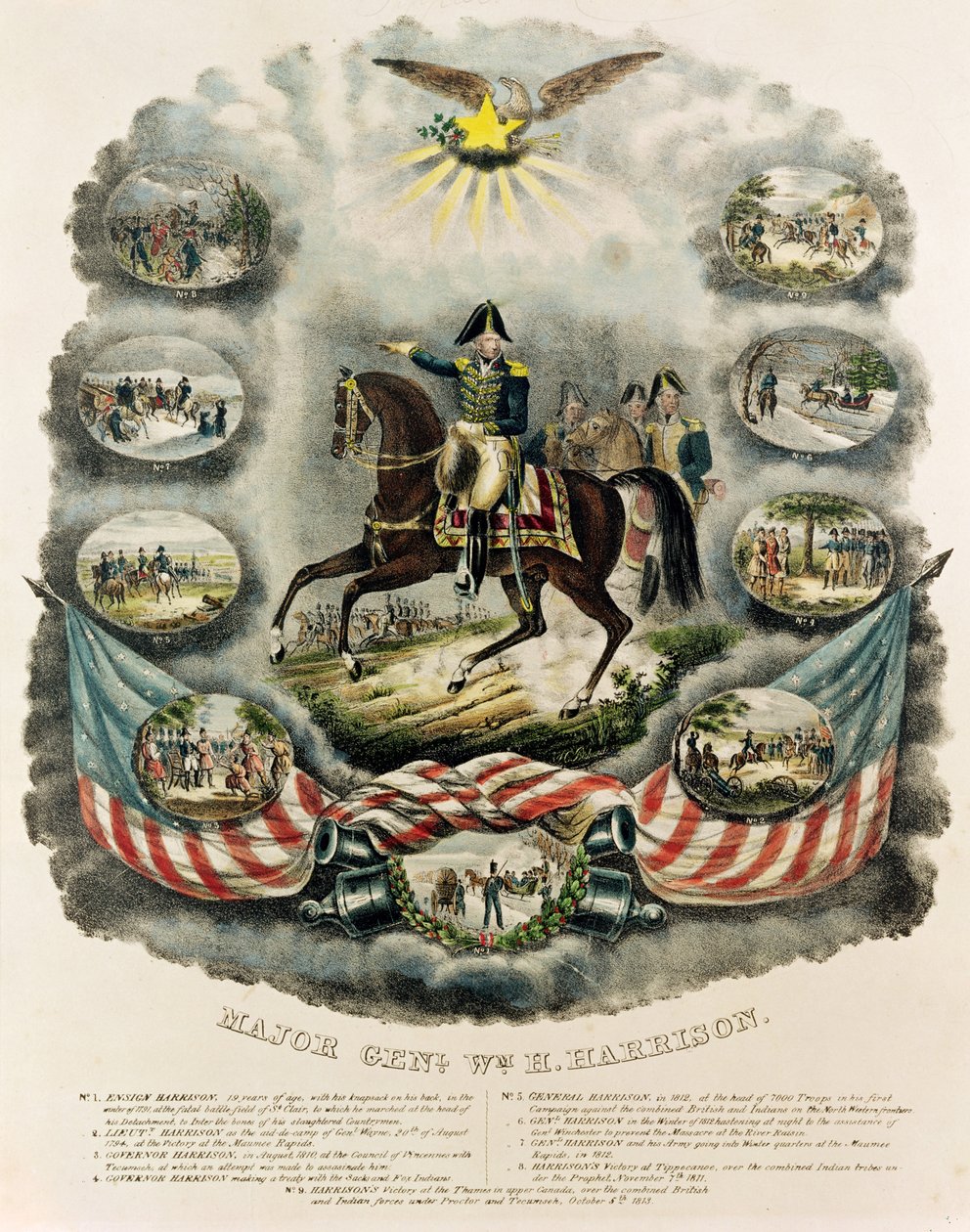 Generálmajor William Henry Harrison, kolem roku 1813 od J.C. Richard