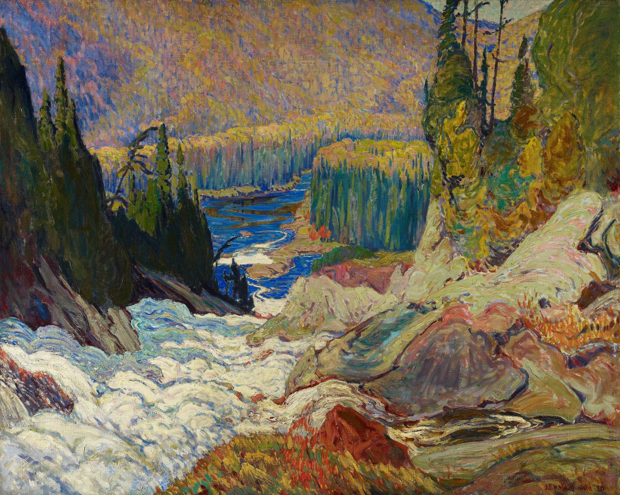 Řeka Montreal od J.E.H. MacDonald