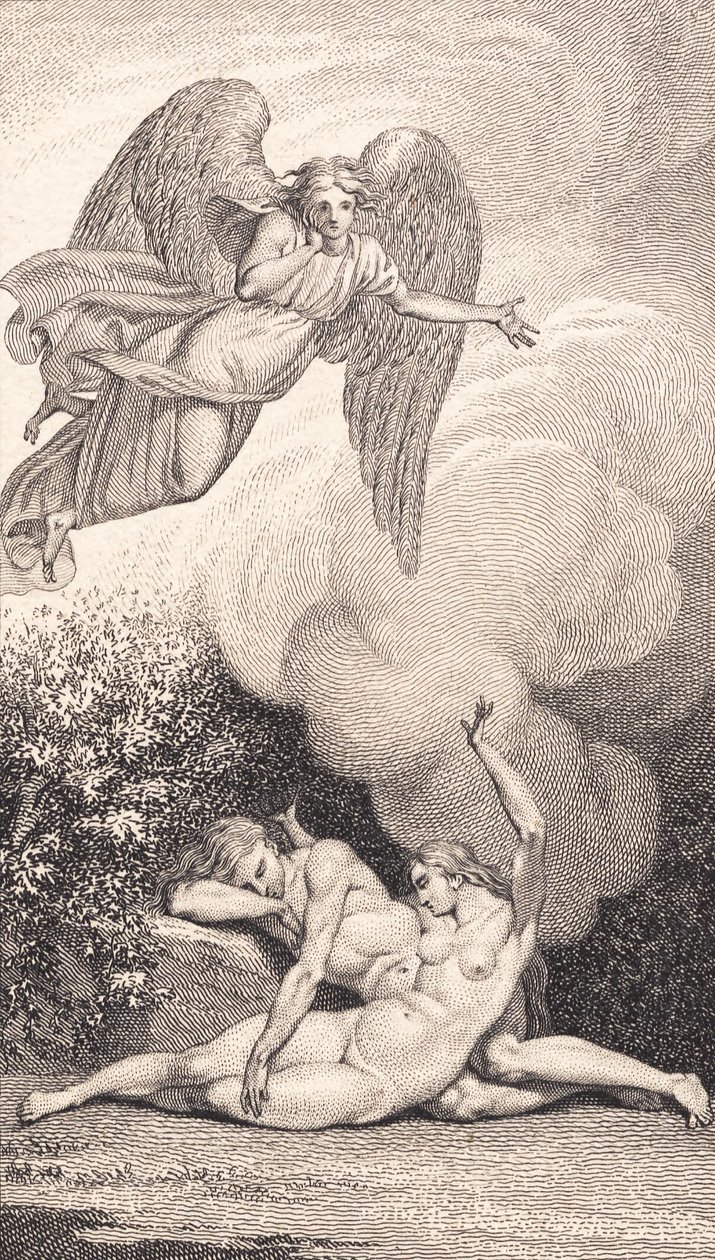 Ilustrace k Ewaldovu "Adam a Eva". V od J.F. Clemens