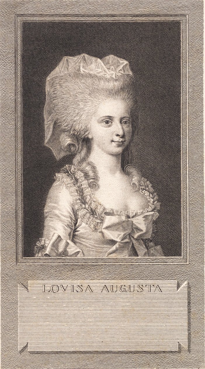 Portrét princezny Louise Augusty od J.F. Clemens