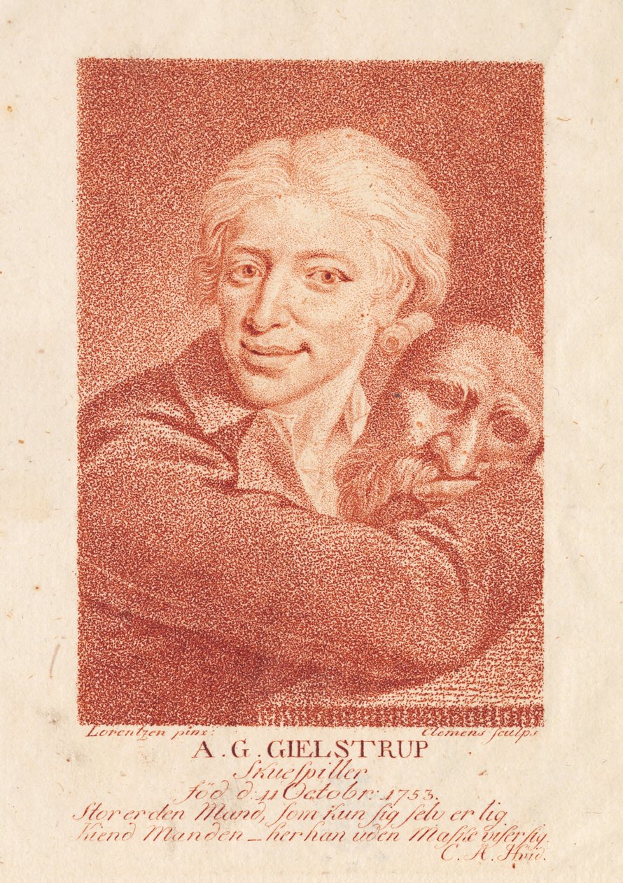Herec Adam Gottlob Gielstrup (1753-1830) od J.F. Clemens