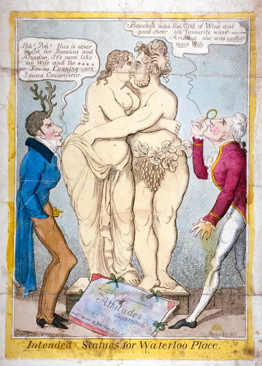 „Zamýšlené sochy pro Waterloo Place“, 1821 od JL Marks
