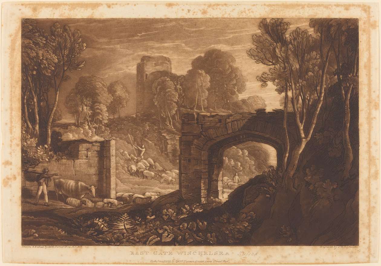 East Gate, Winchelsea, publikoval 1819. od Joseph Mallord William Turner