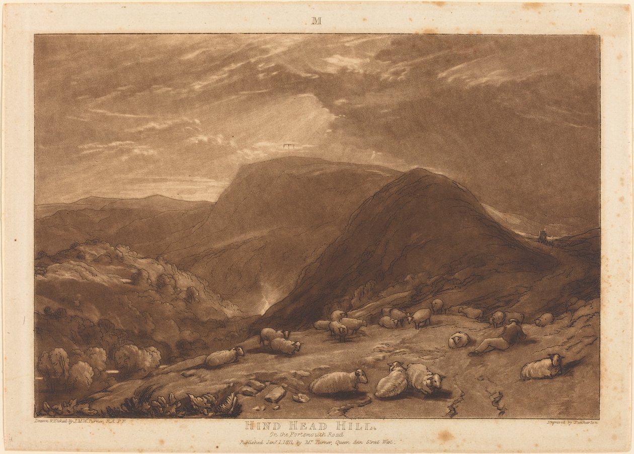 Hind Head Hill, publikoval 1811. od Joseph Mallord William Turner