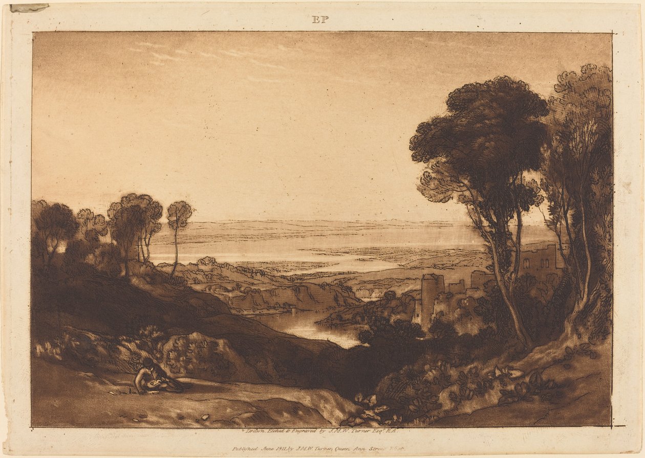 Junction of Severn and Wye, publikoval 1811. od Joseph Mallord William Turner