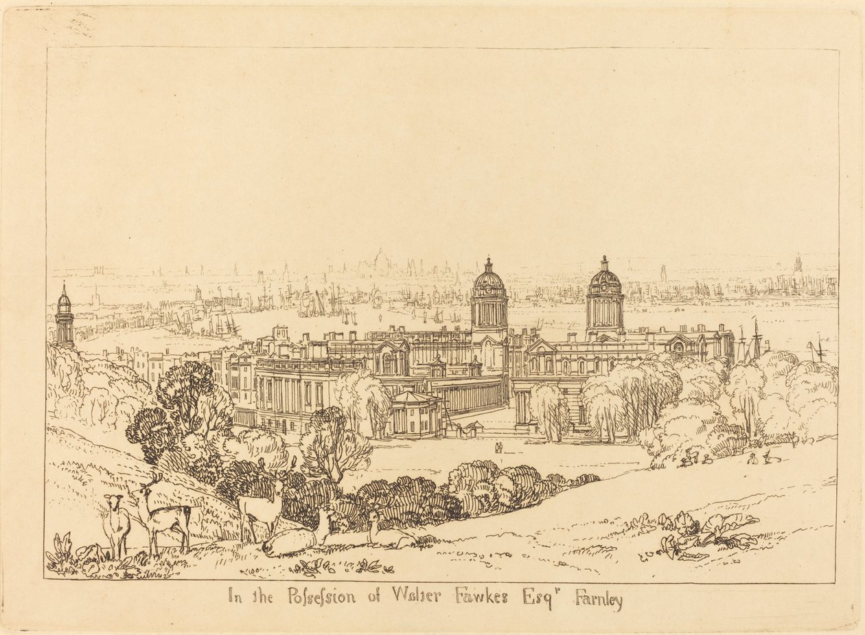 Londýn z Greenwiche, publikoval 1811. od Joseph Mallord William Turner