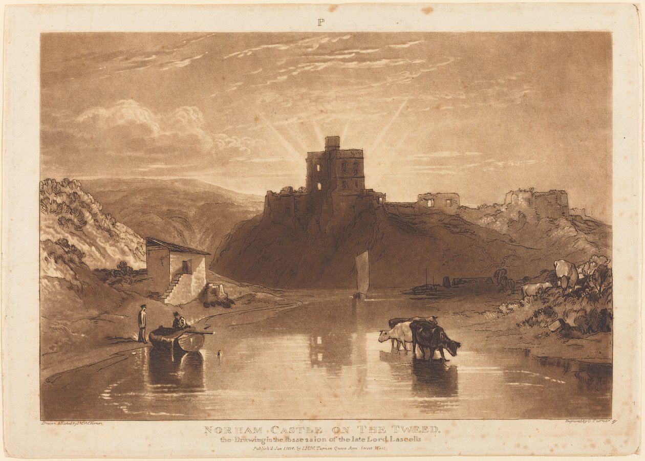 Norham Castle, publikoval 1816. od Joseph Mallord William Turner