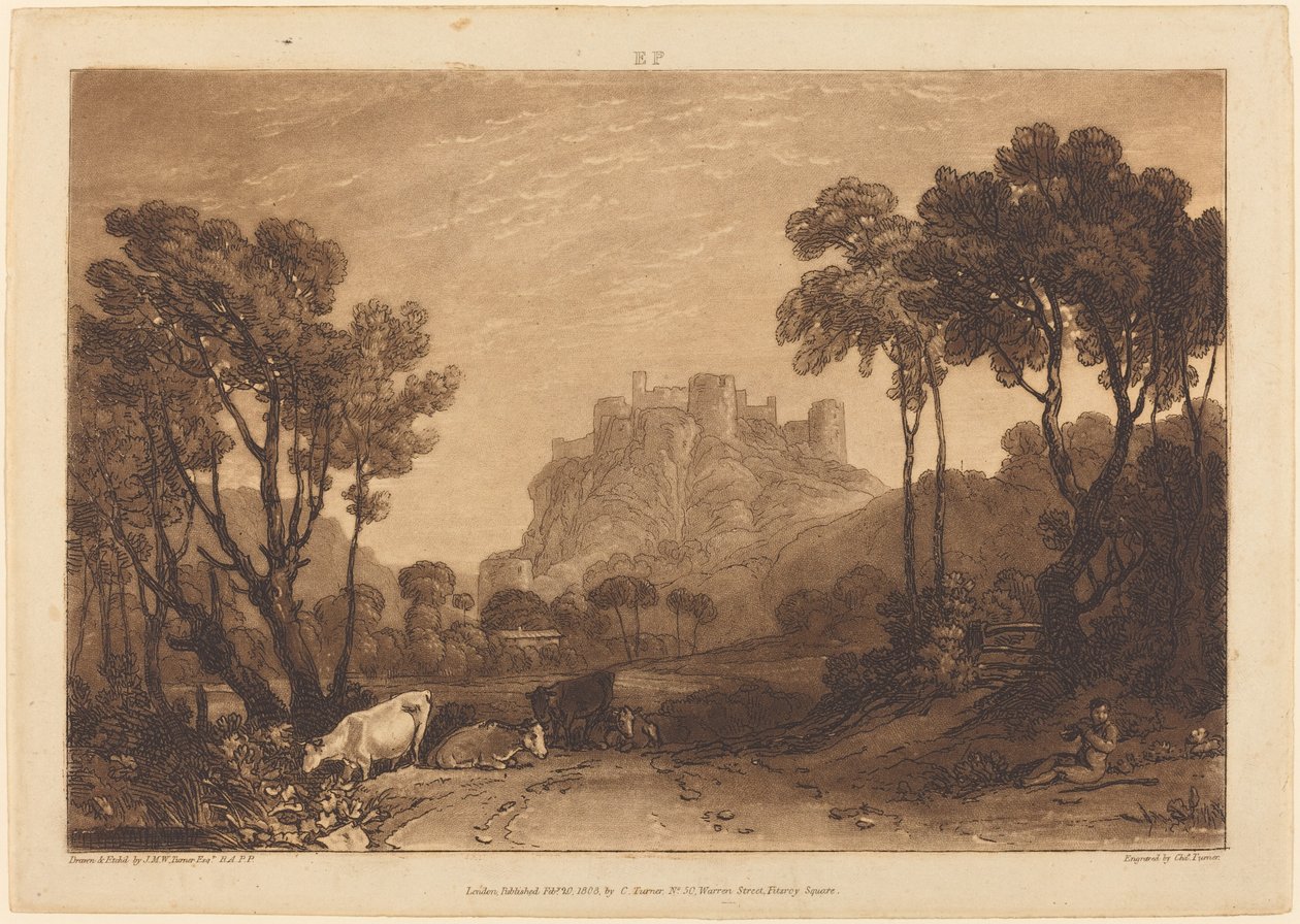 Zámek nad loukami, publikoval 1808. od Joseph Mallord William Turner