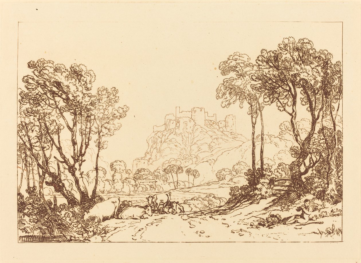 Zámek nad loukami, publikoval 1808. od Joseph Mallord William Turner